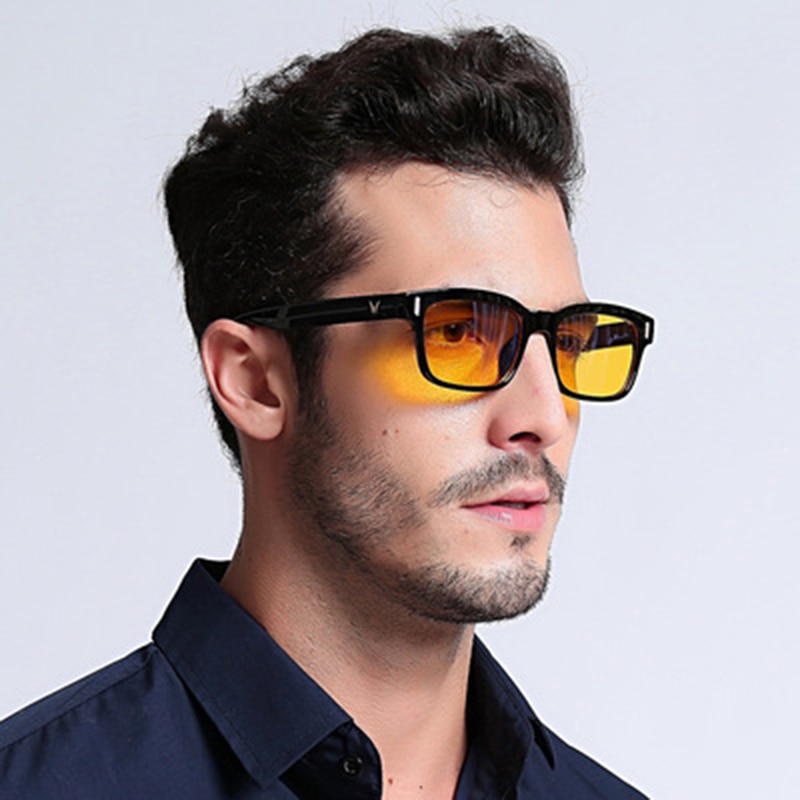 Gafas de luz azul de doble haz, gafas de ordenador con bloqueo UV, lentes  transparentes, gafas de metal