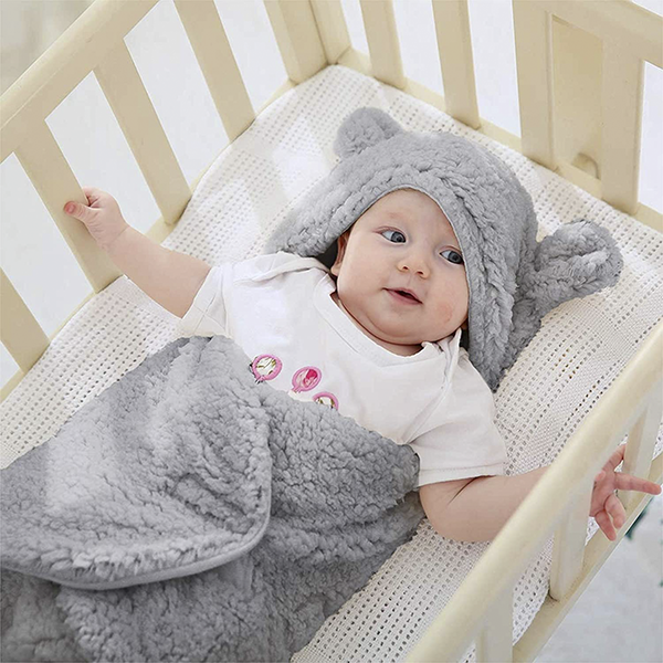 Newborn Infant Baby Faux Cashmere Receiving Blankets Wrap Sleeping Bag Transer Swaddle Blanket 