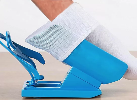 Dispositivo de ayuda de calcetines para personas mayores, dispositivo de  asistencia de calcetines ajustable para ponerse calcetines, herramienta de