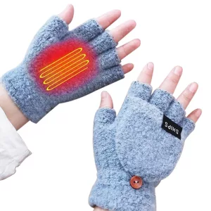 guantes calefactables, guantes eléctricos, guantes calefactables USB, guantes USB, guantes calefactables, guantes de medio dedo