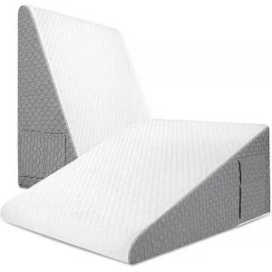 Almohada en cuña, almohada elevada, almohada en cuña de espuma con amoldable, almohada en cuña para dormir, almohada triangular