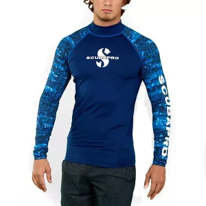 Camiseta de compresión, camiseta de natación, camiseta de protección solar, manga larga para hombre.