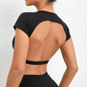 top corto, top deportivo, ropa de yoga, top de yoga, top con espalda abierta, top corto deportivo, top corto de yoga, top de yoga sin espalda