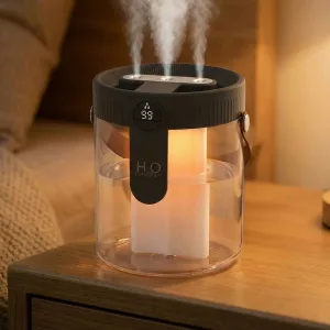 Humidificador de aire grande recargable con luz nocturna